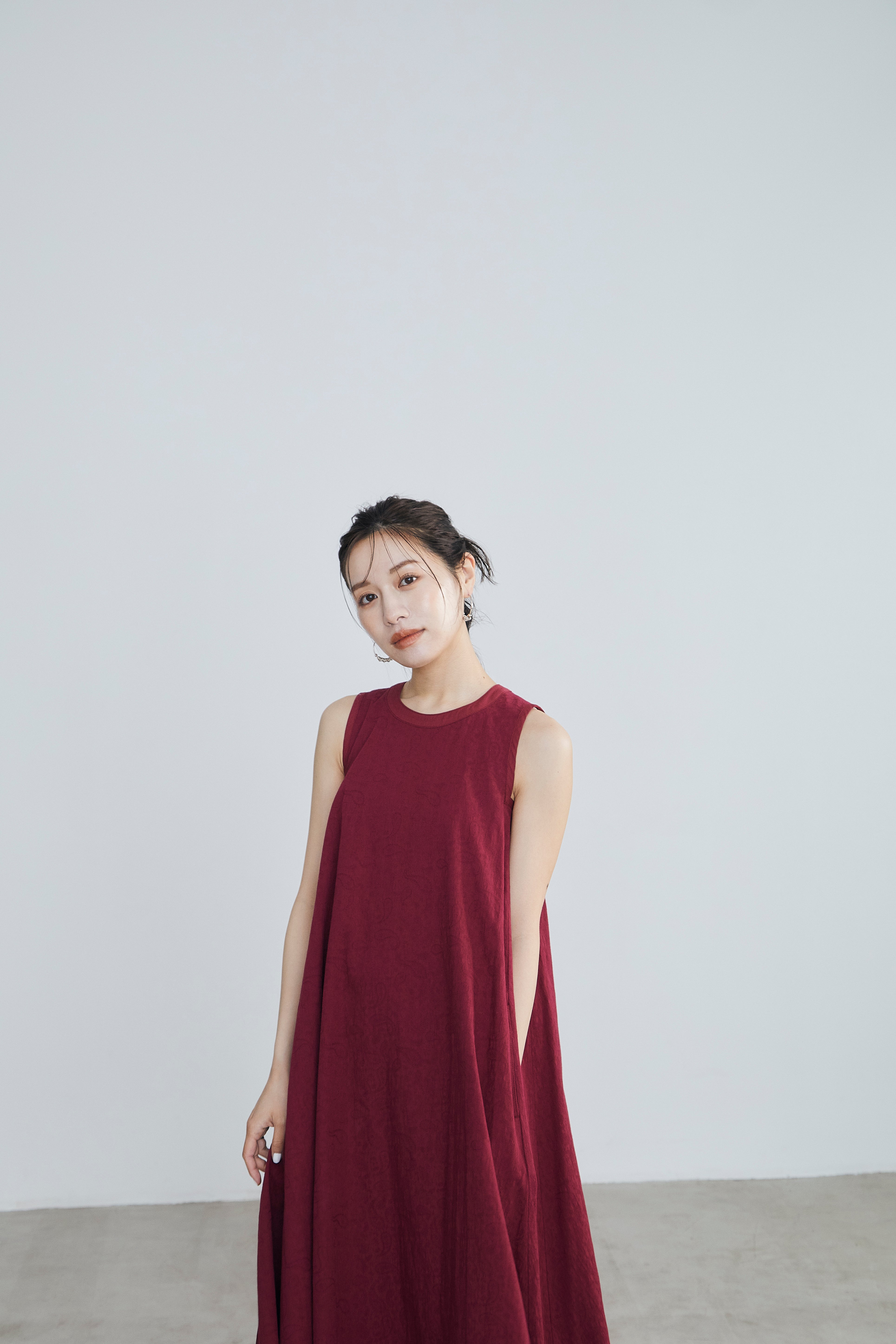 Paisley jacquard piping Dress