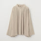 Powder Satin Pleats Cape Blouse