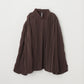 Powder Satin Pleats Cape Blouse