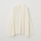 Powder Satin Pleats Cape Blouse