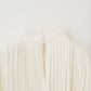 Powder Satin Pleats Cape Blouse