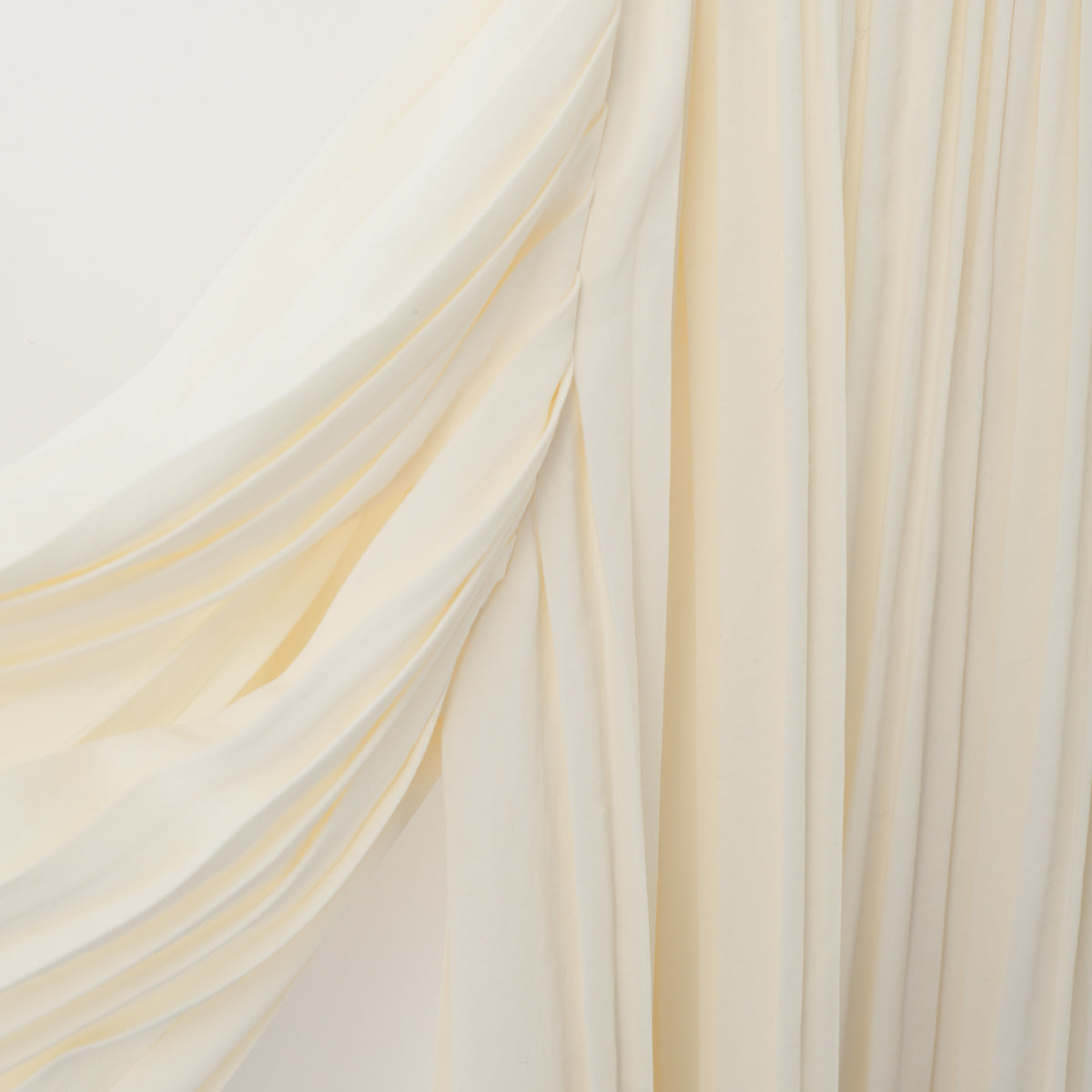 Powder Satin Pleats Cape Blouse
