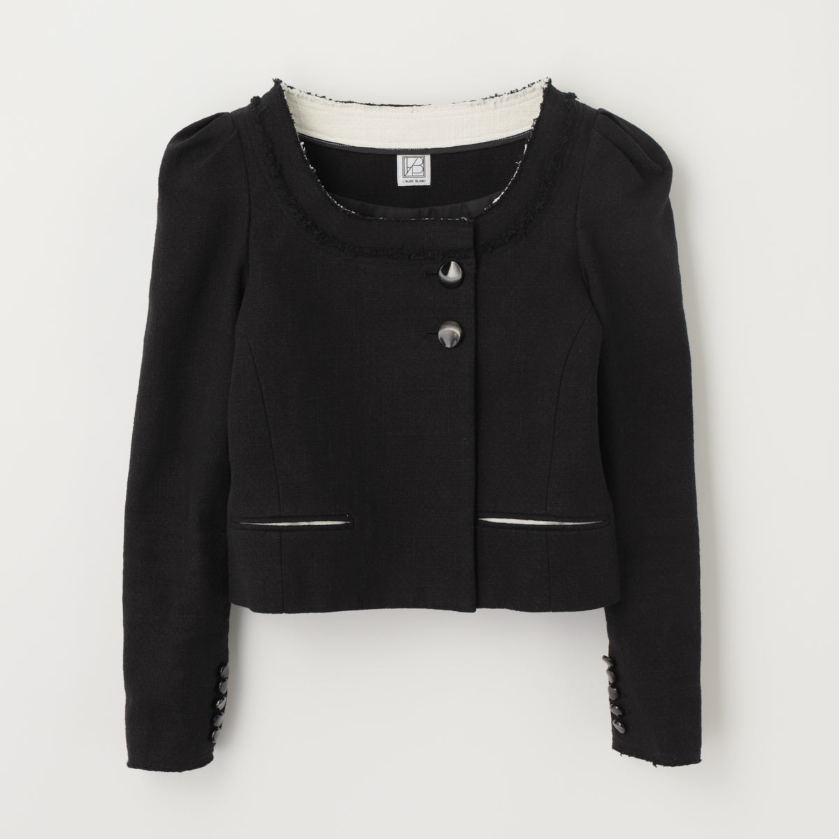 Gigot Sleeve Tweed Jacket