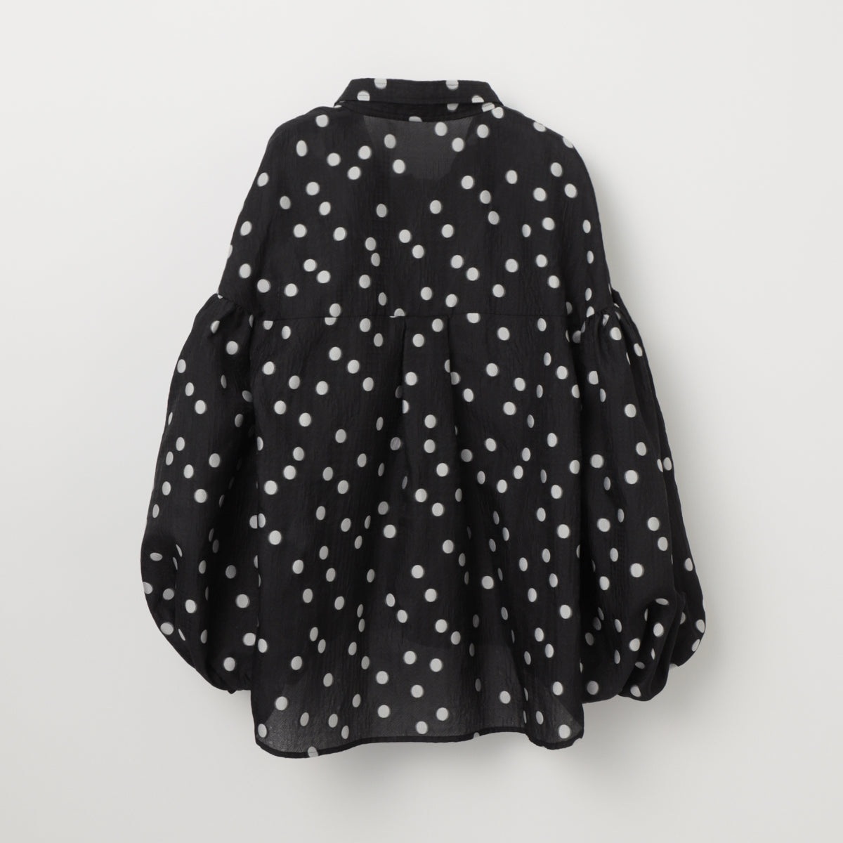 Sheer Polka Dot Ribbon Blouse
