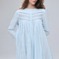 Pin-tuck Lace Mini Dress