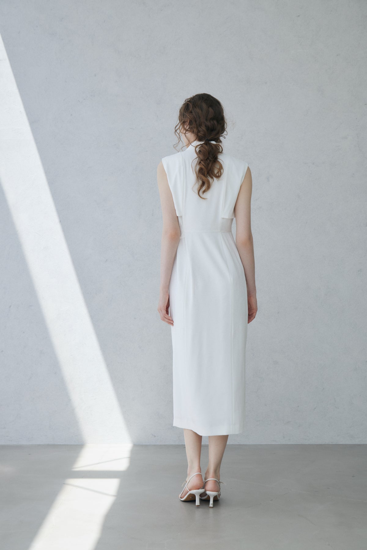 Side-buckle Drape Dress