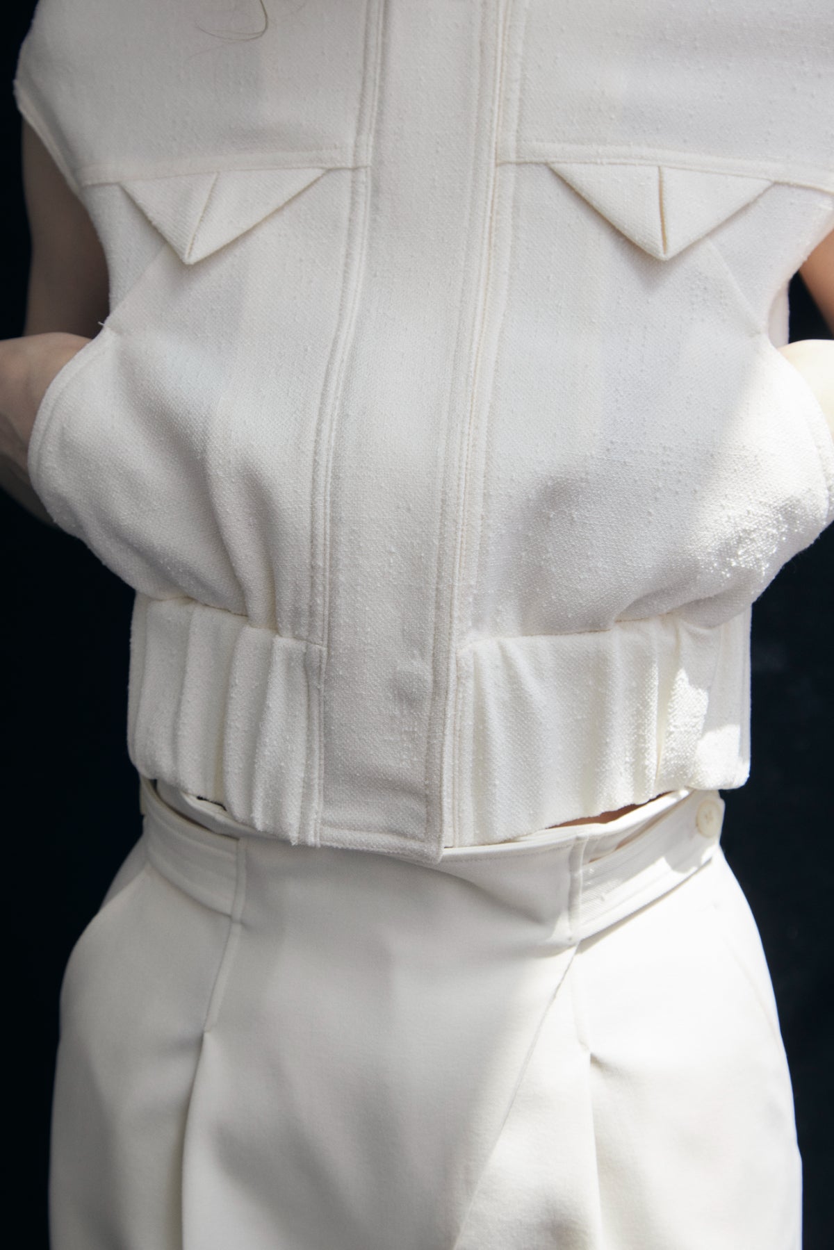 French Sleeve Tweed Blouson