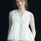 【再入荷】Cotton Tiered Volume Blouse
