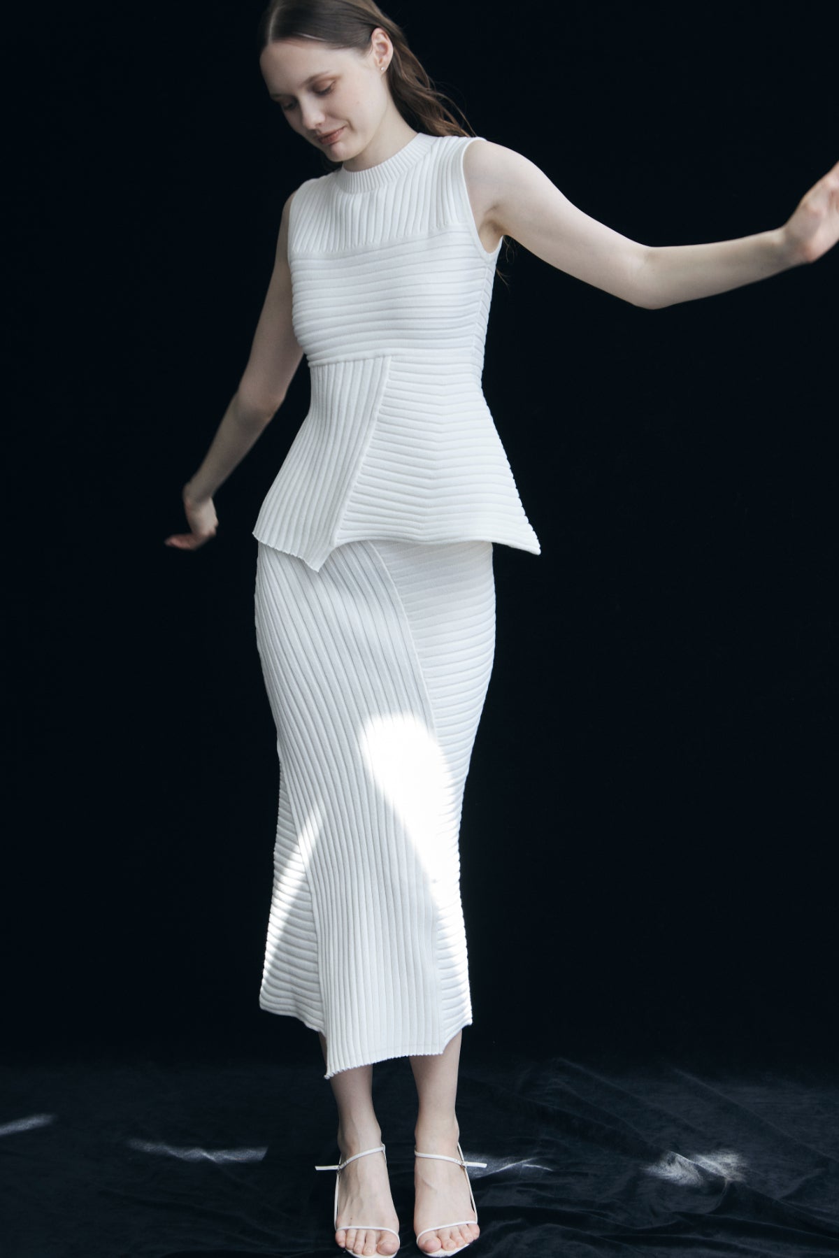 Panel Rib Knit Skirt