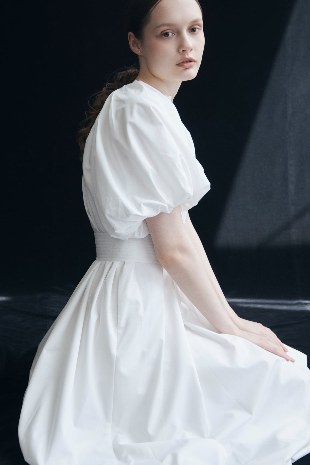 Balloon Sleeve Volume Dress – L'AUBE BLANC