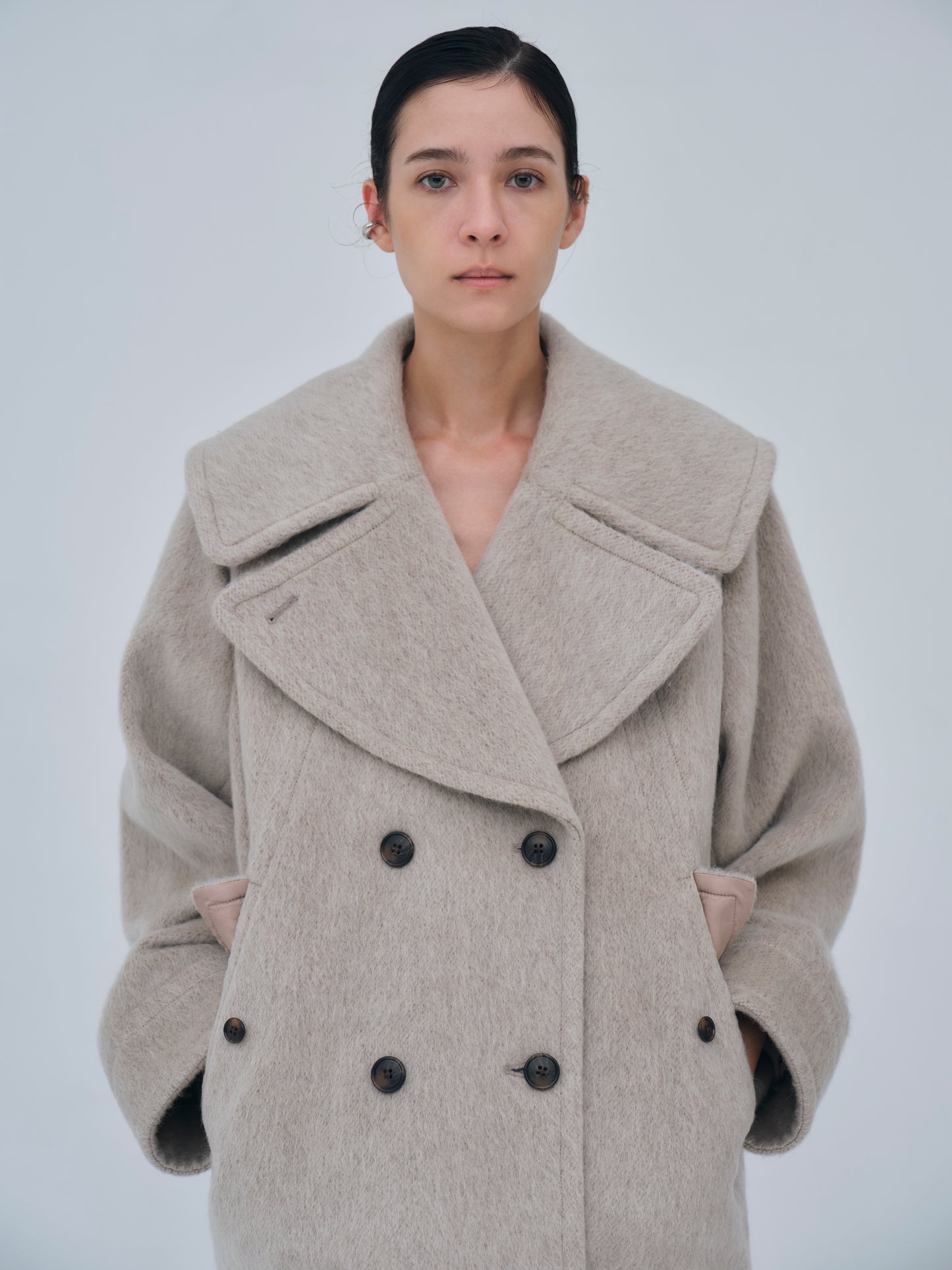Signature Wide Lapel Mid Coat