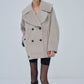 Signature Wide Lapel Mid Coat