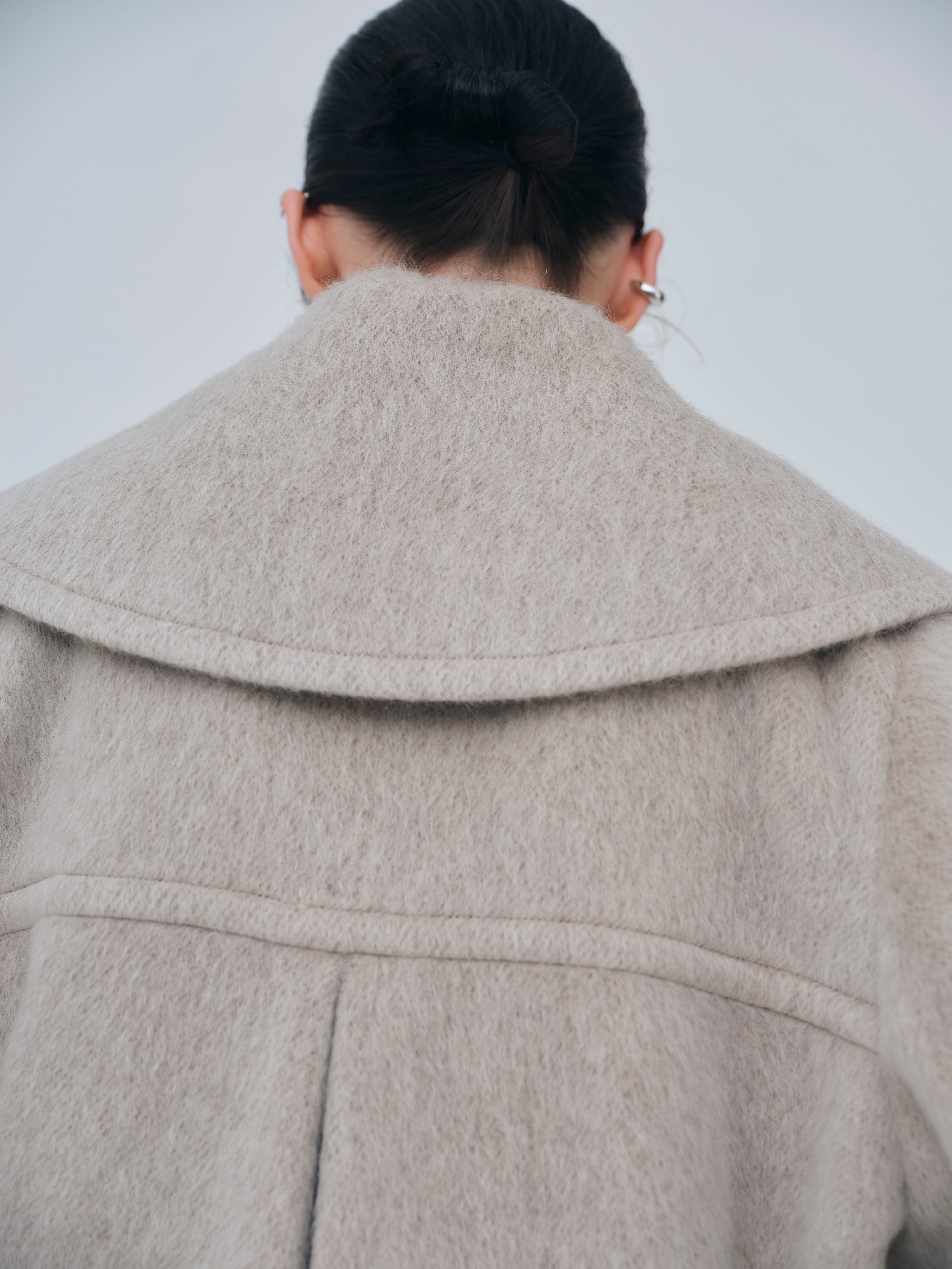Signature Wide Lapel Mid Coat