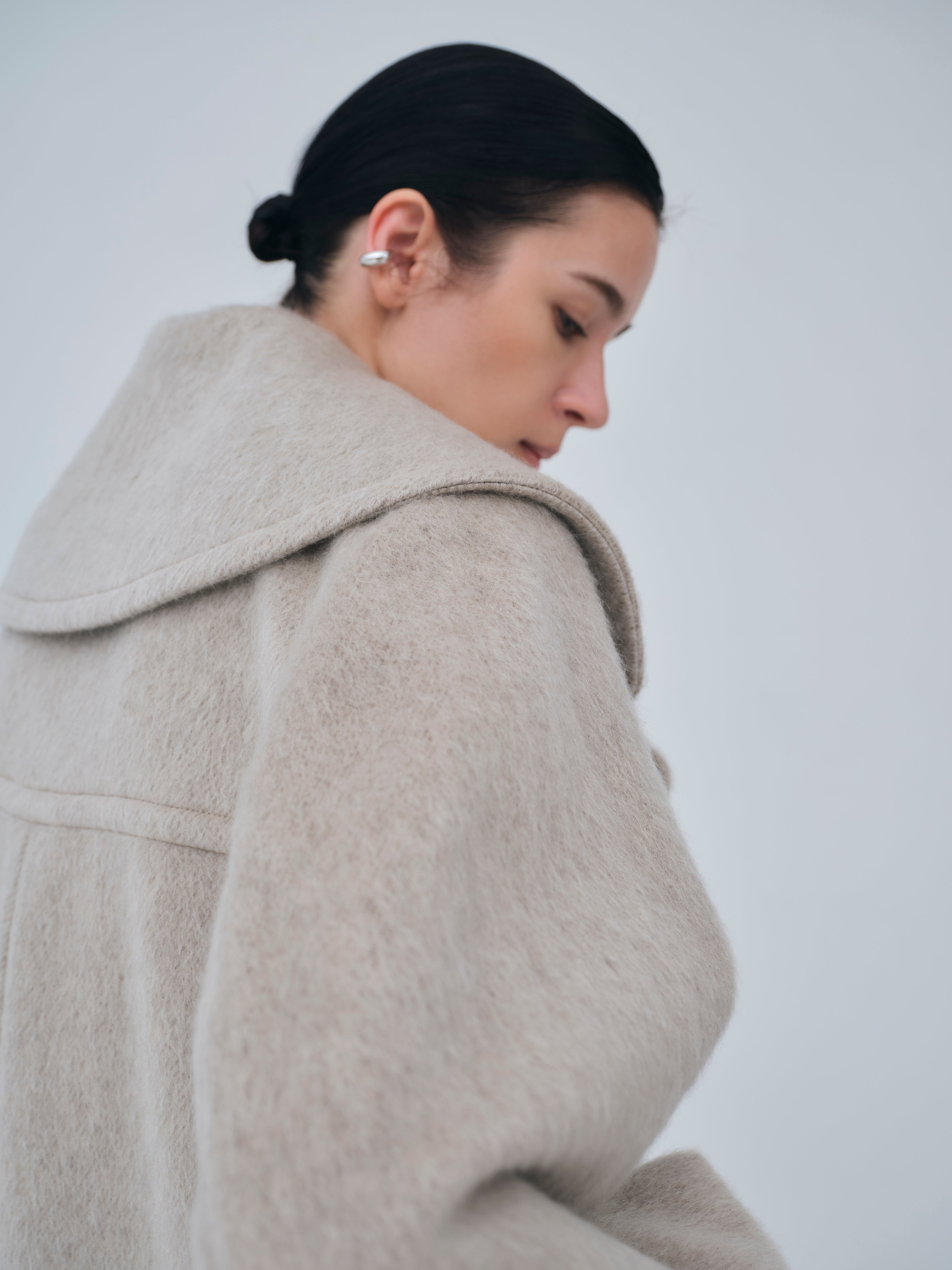 Signature Wide Lapel Mid Coat