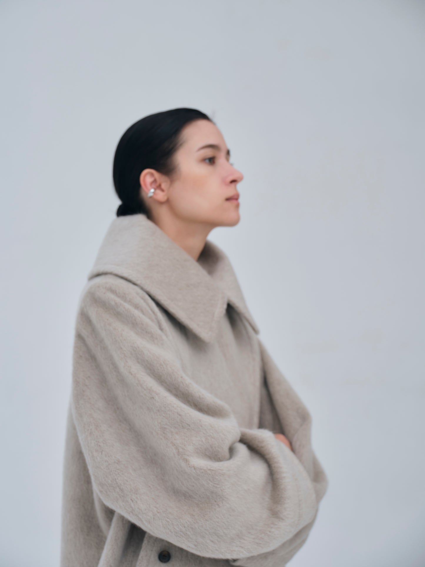 Signature Wide Lapel Mid Coat