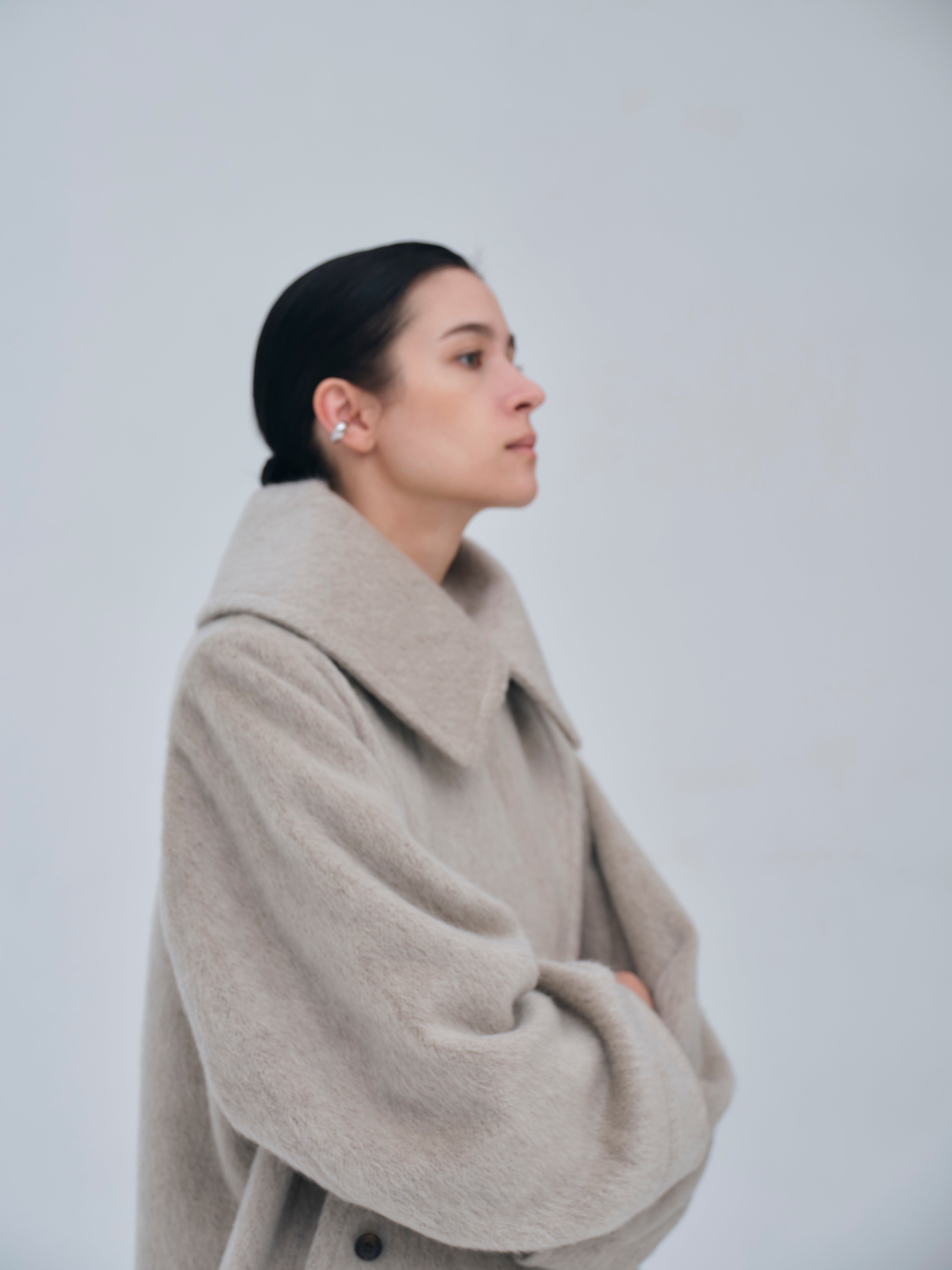 Signature Wide Lapel Mid Coat