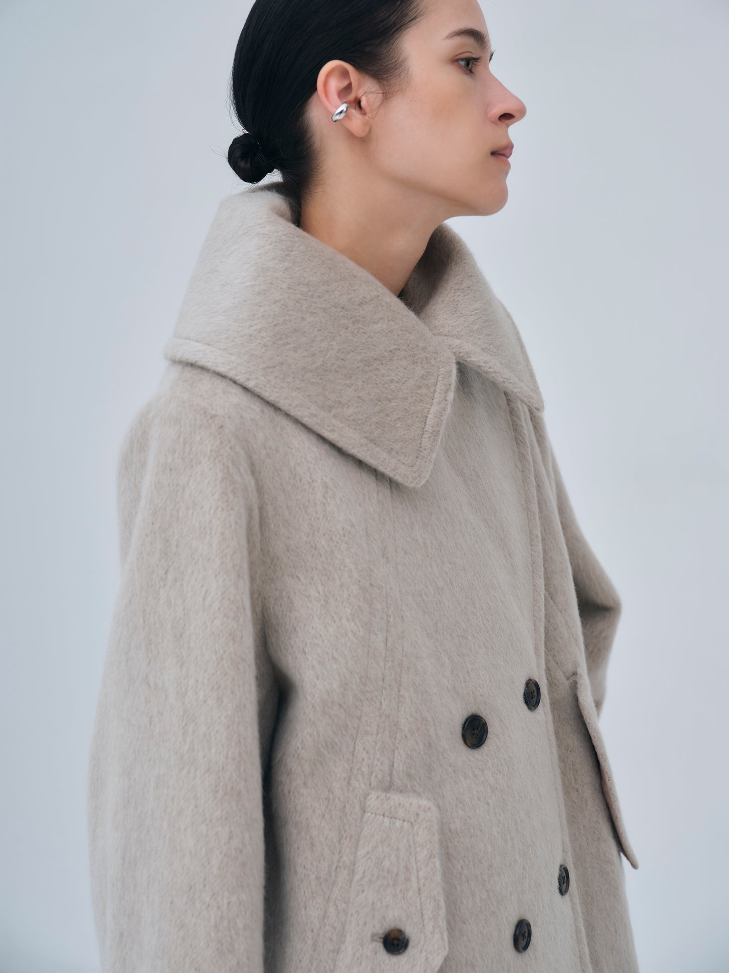 Signature Wide Lapel Mid Coat