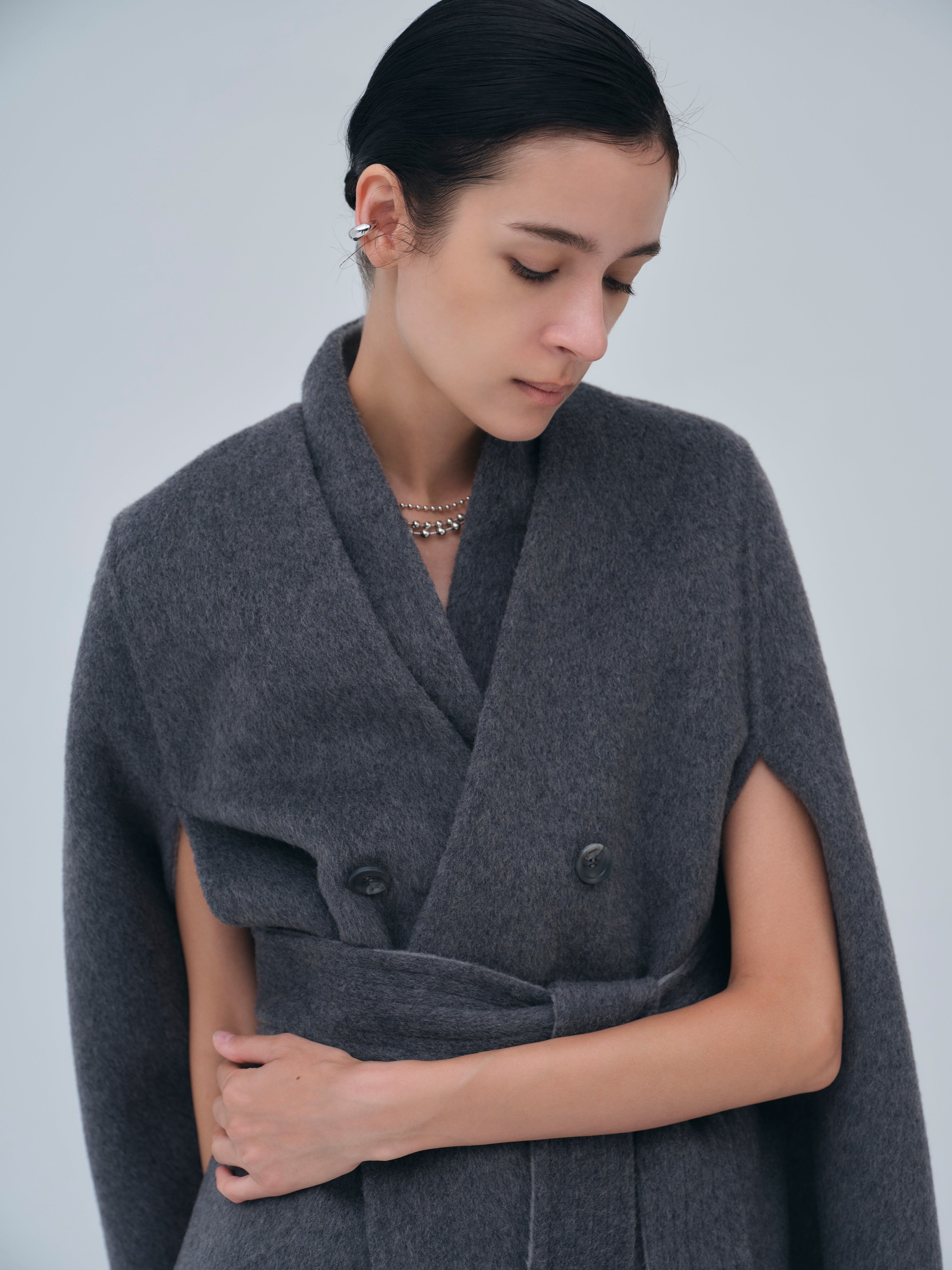 Dual Face Cape Coat – L'AUBE BLANC