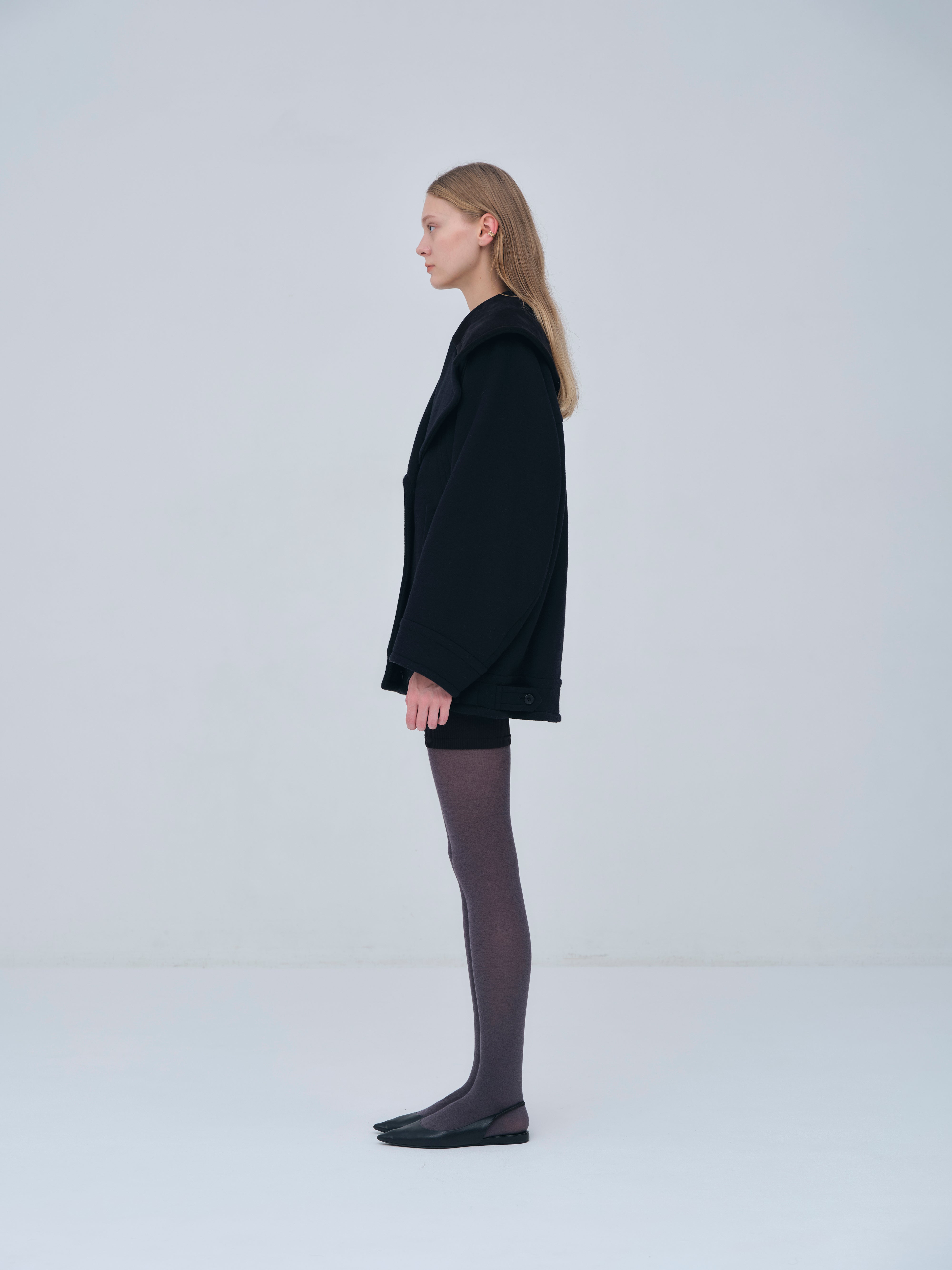 Signature Wide Lapel Mid Coat