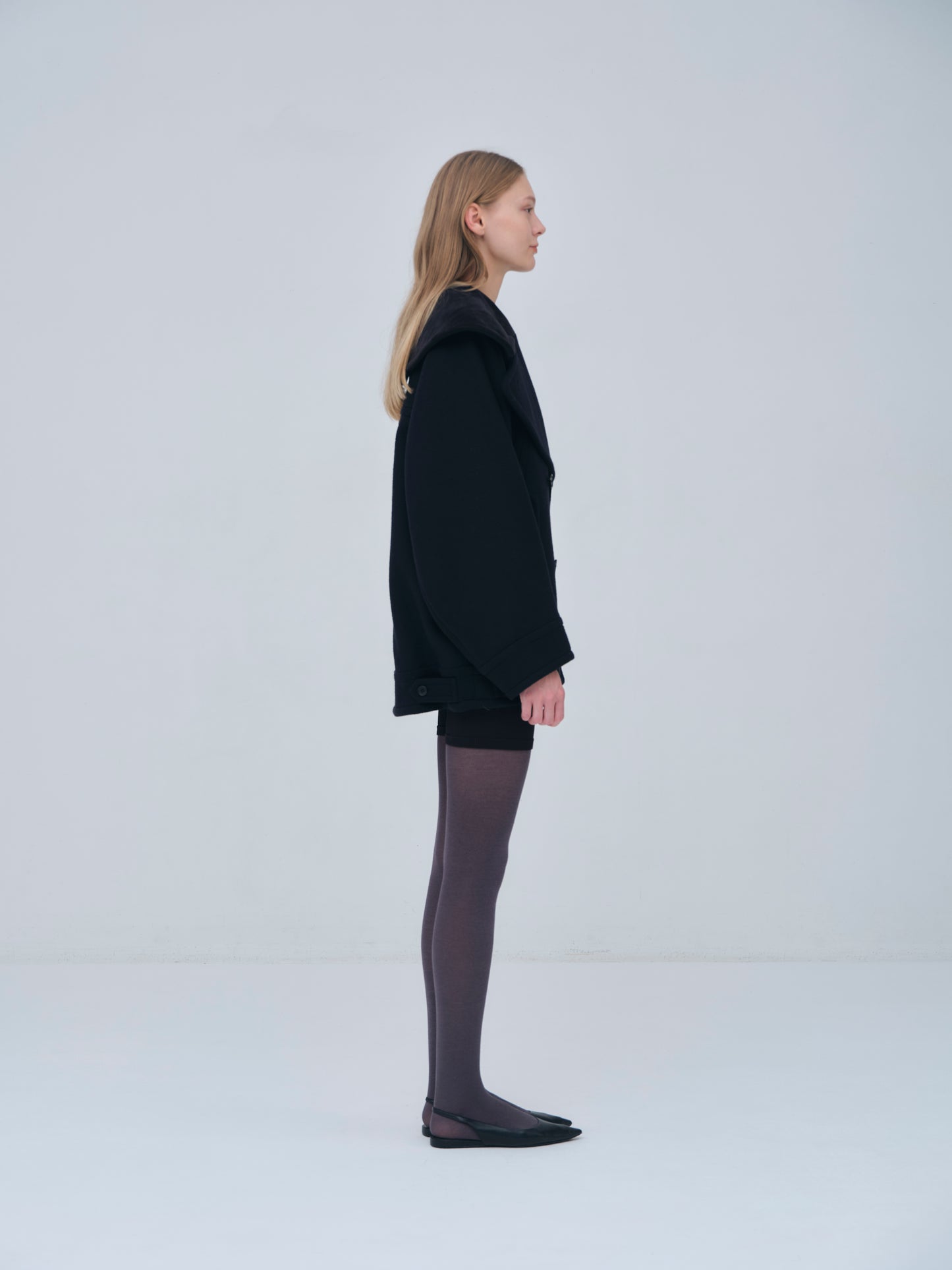 Signature Wide Lapel Mid Coat