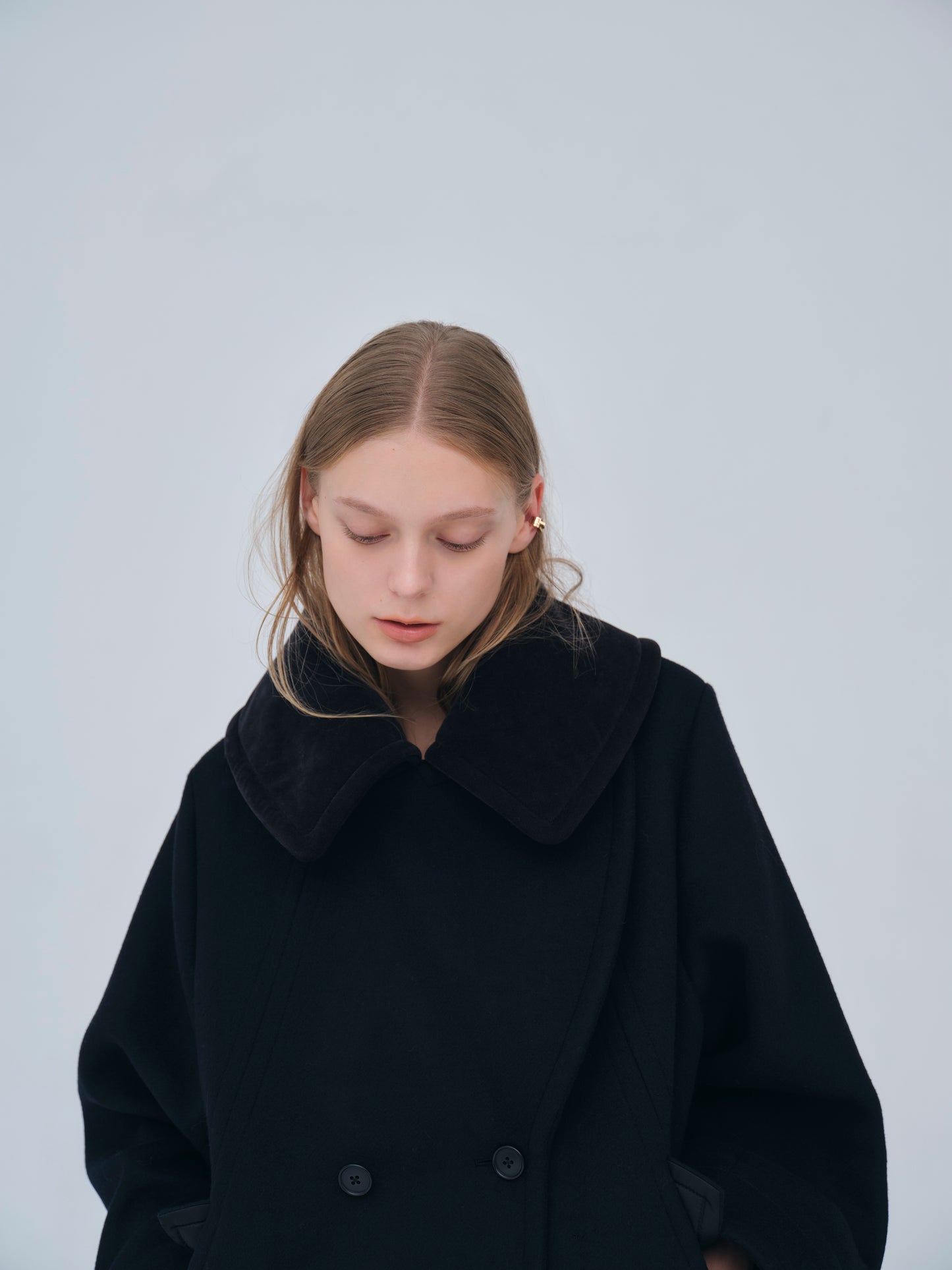 Signature Wide Lapel Mid Coat