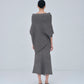 Panel Rib Wool Knit Skirt