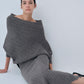 Panel Rib Wool Knit Skirt