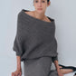 Panel Rib Wool Knit Skirt