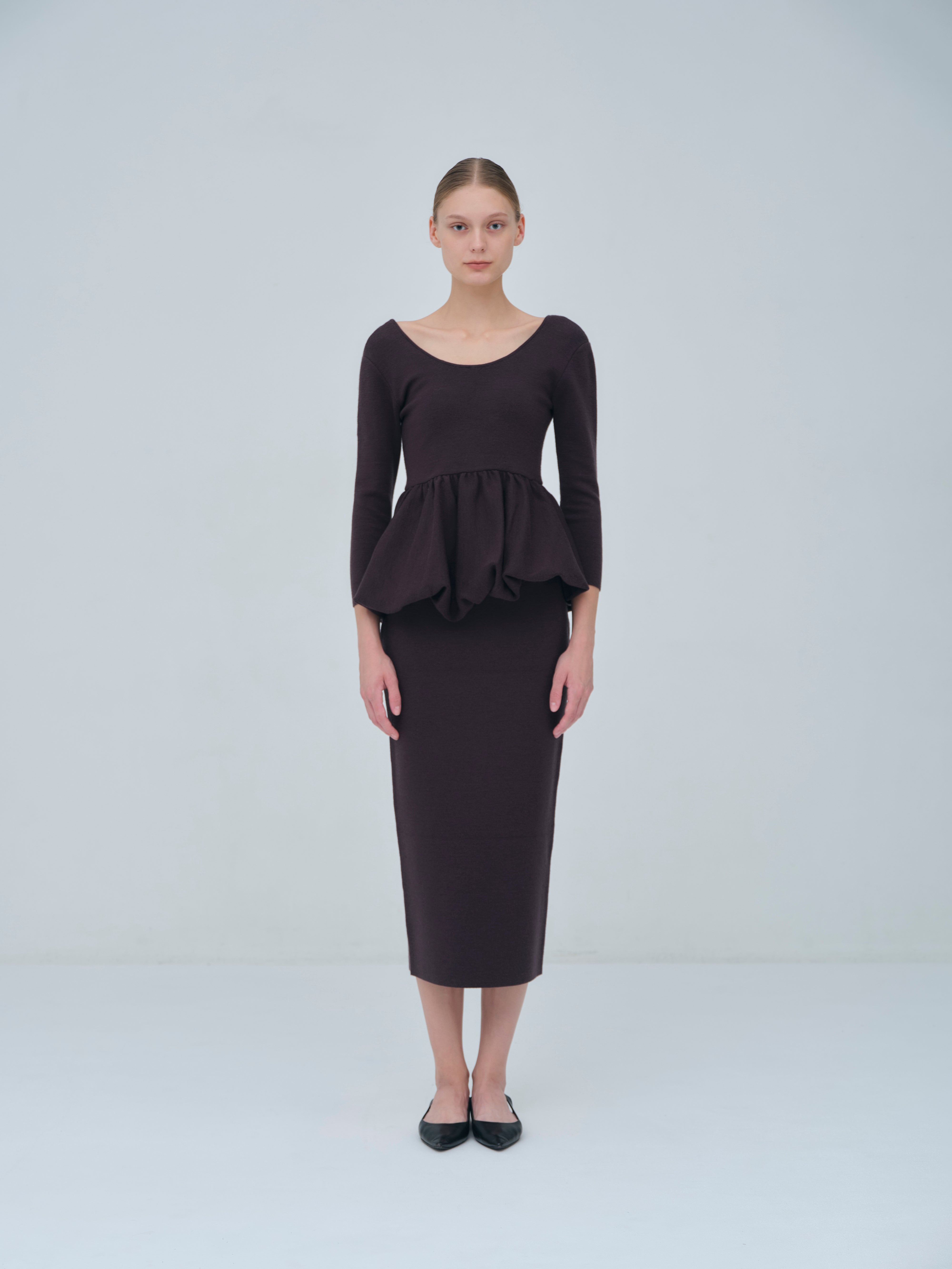 Pencil Knit Skirt ［Machine Washable］
