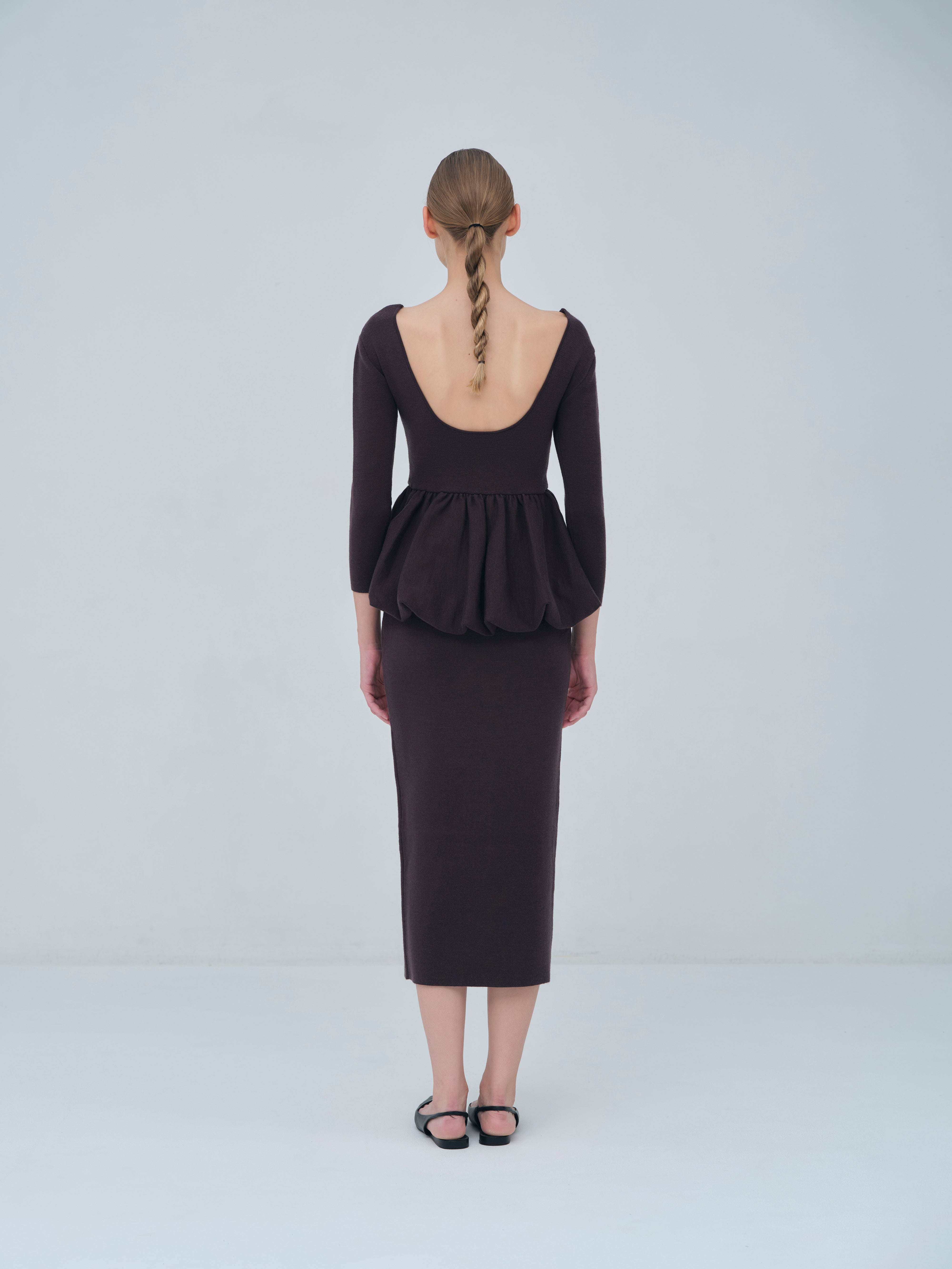 Pencil Knit Skirt ［Machine Washable］