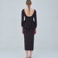 Balloon peplum Knit tops