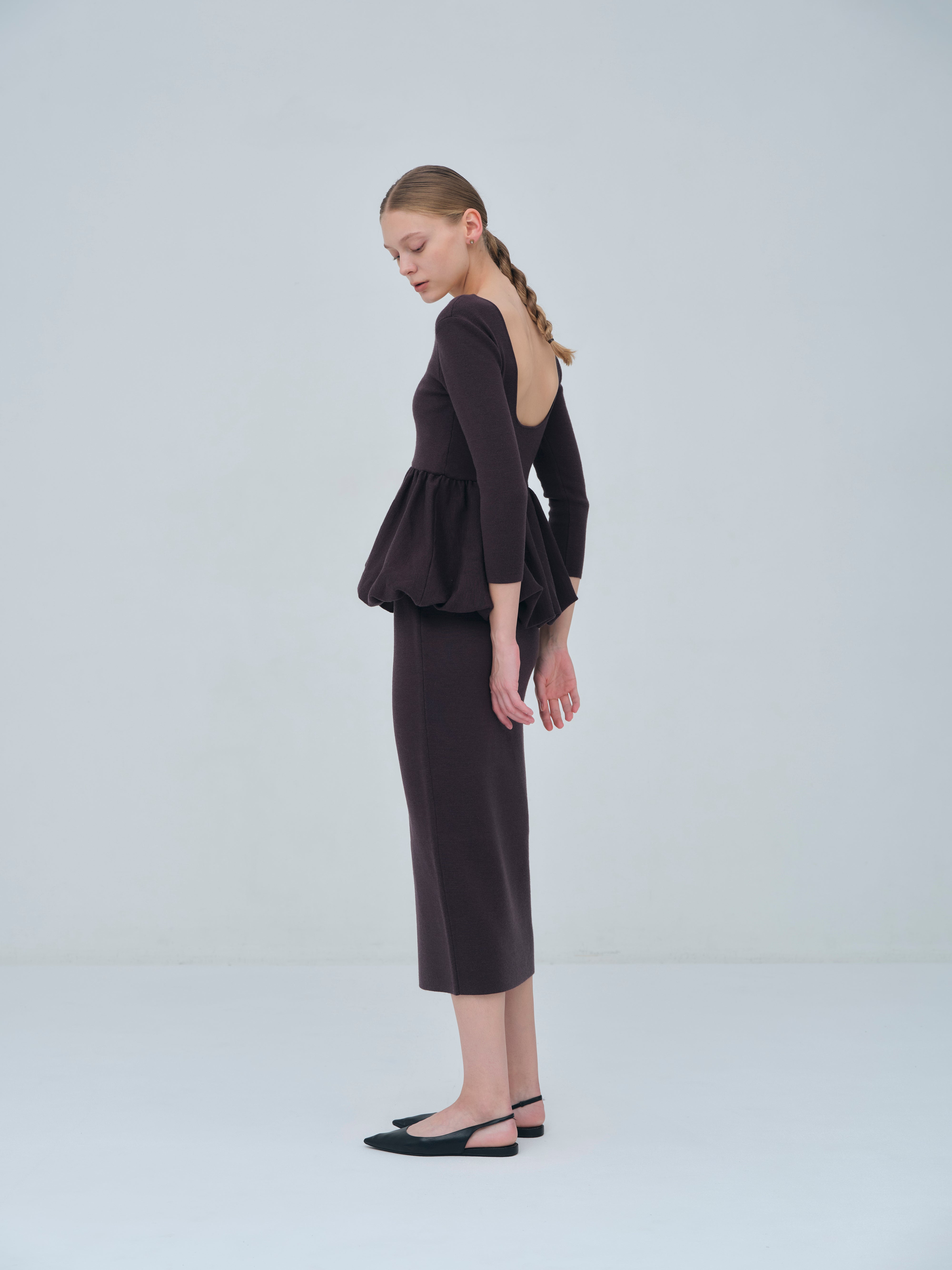 Pencil Knit Skirt ［Machine Washable］
