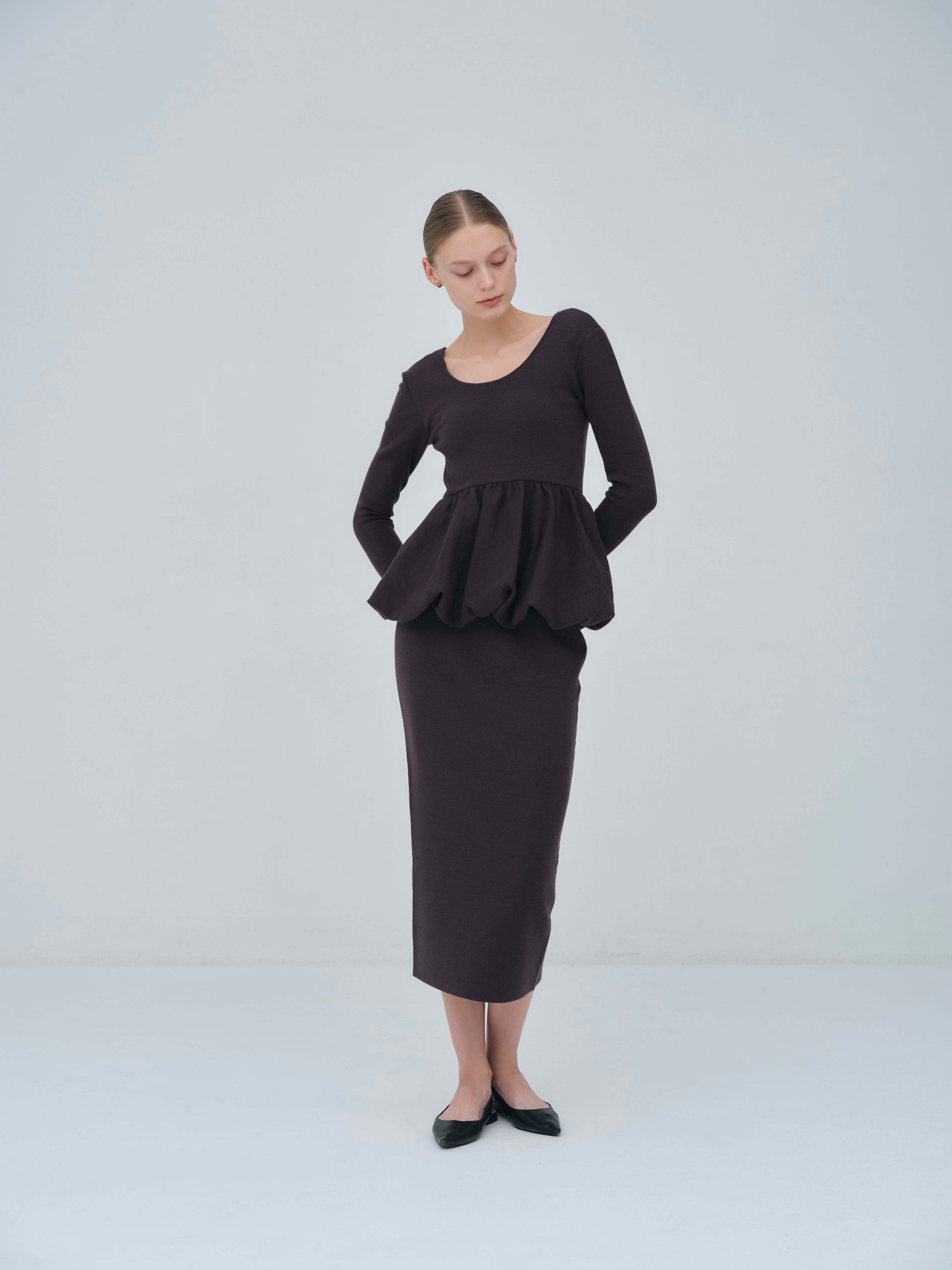 laube blanc ローブブラン　Wide Pleats Skirt Wide Pleats Skirt – L'AUBE BLANC