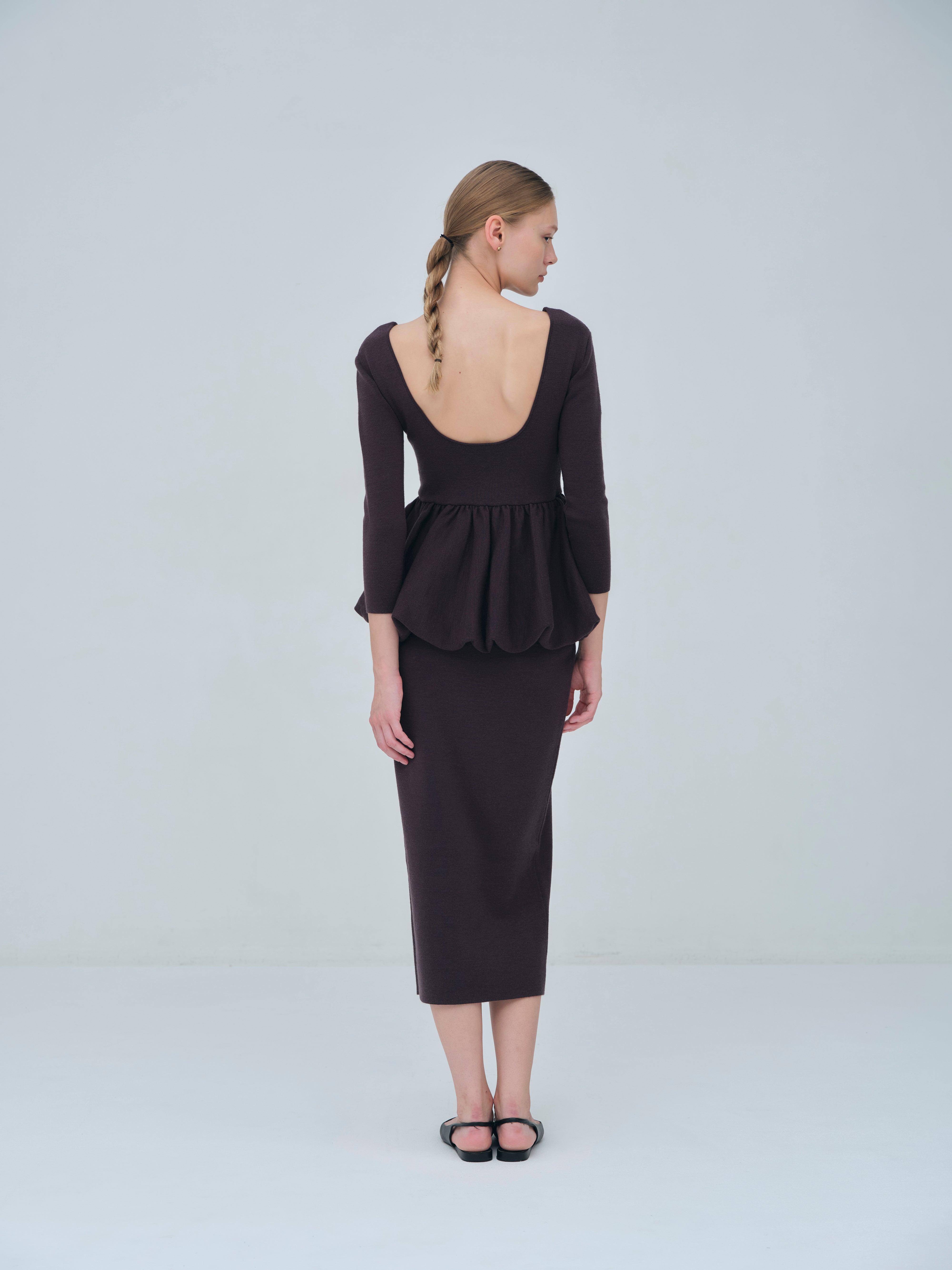 Pencil Knit Skirt ［Machine Washable］