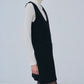 Leather Trimmed Wool Jumper Dress