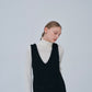 Leather Trimmed Wool Jumper Dress