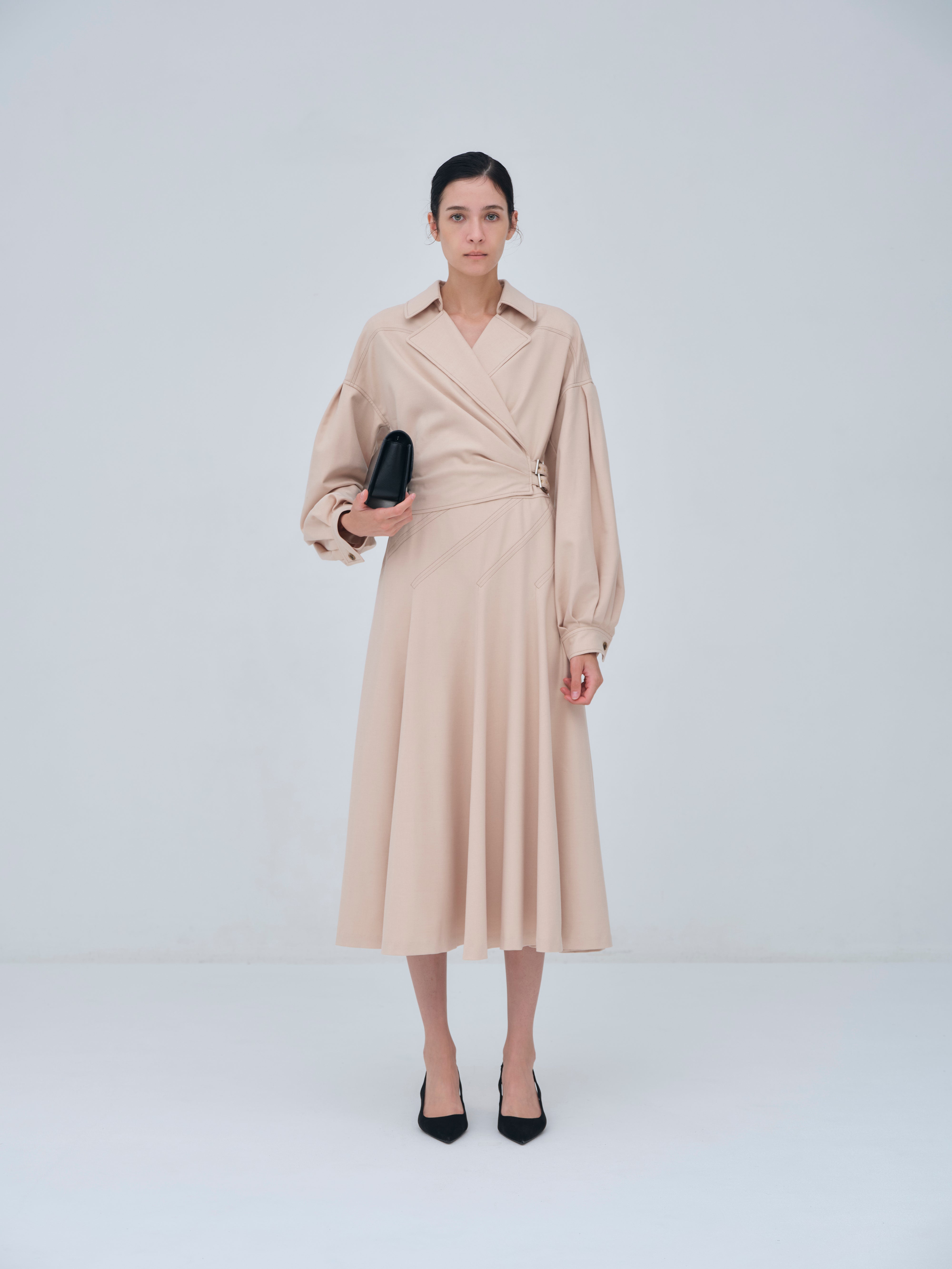 Asymmetric Side Buckle Dress