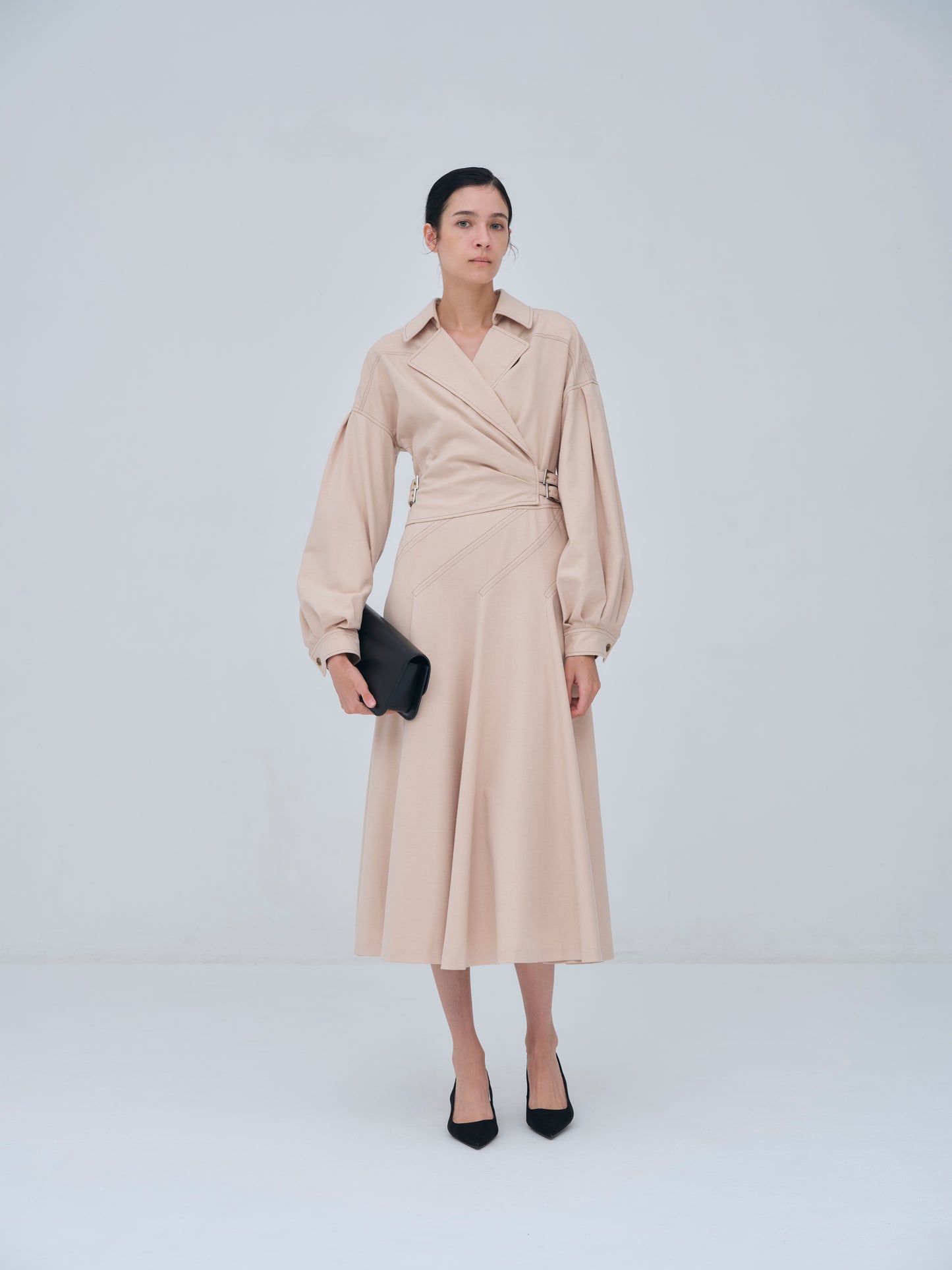 Asymmetric Side Buckle Dress