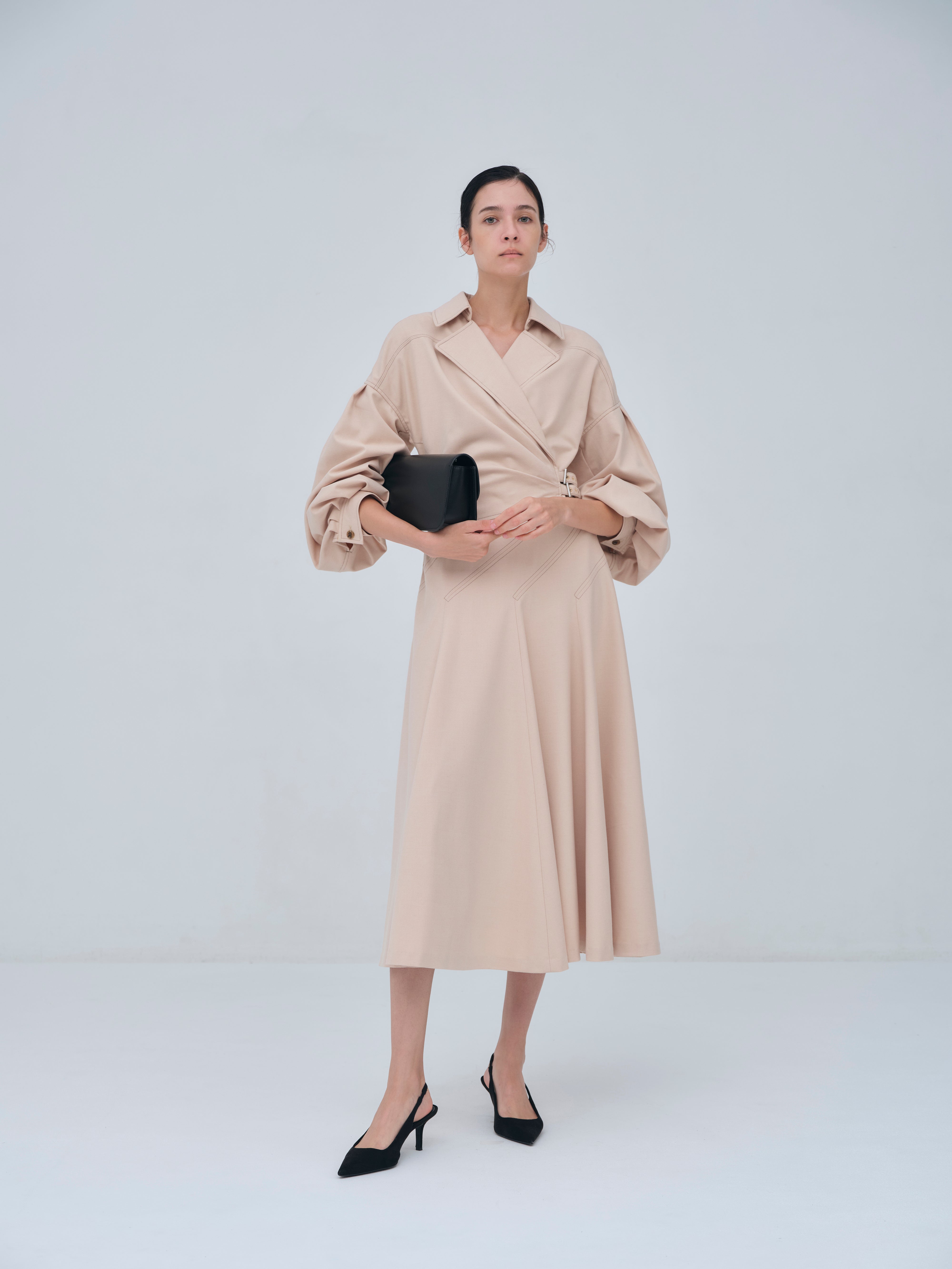 Asymmetric Side Buckle Dress