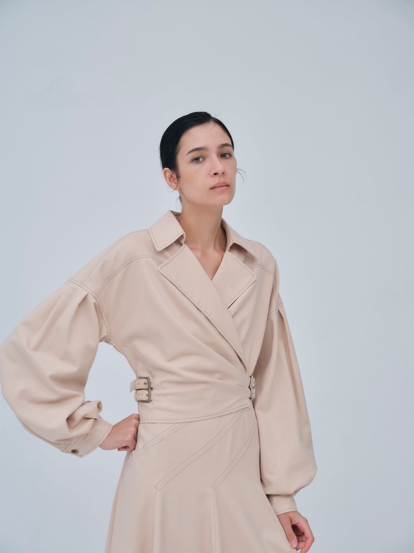 Asymmetric Side Buckle Dress