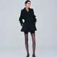 Cropped Suede Trench Coat