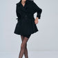 Cropped Suede Trench Coat