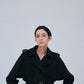 Cropped Suede Trench Coat