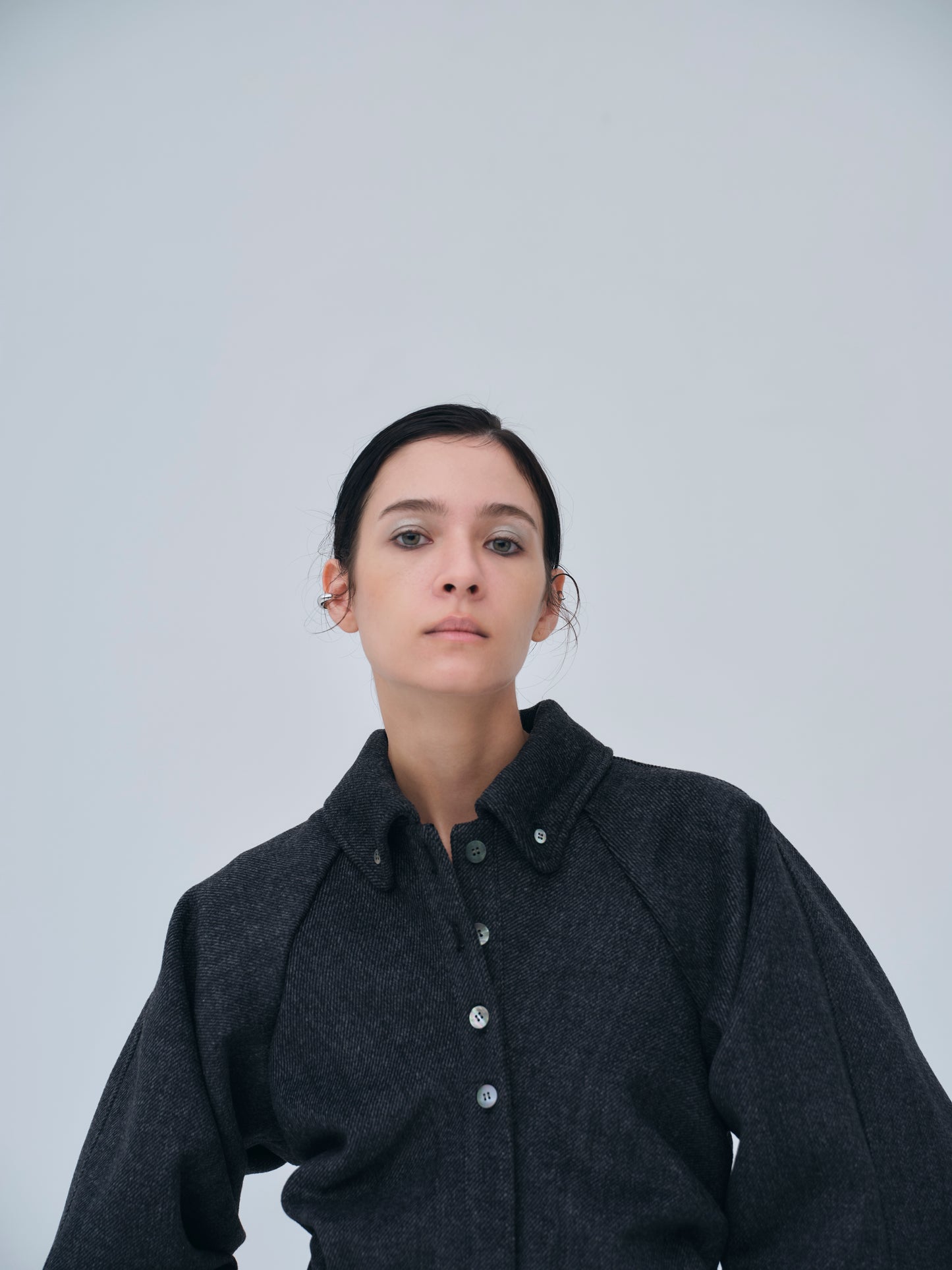 Belted Wool Shirt Dress