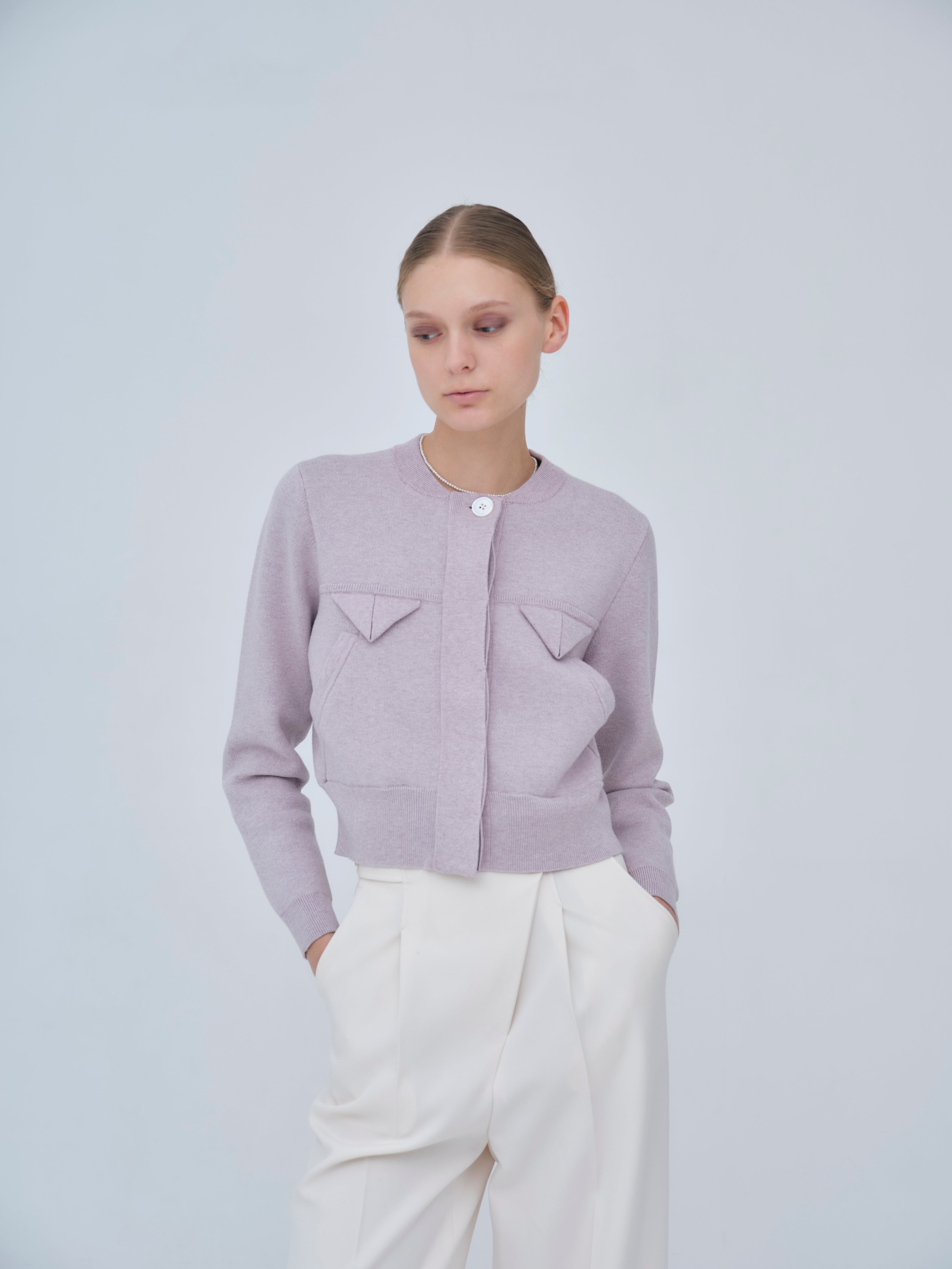 Compact Knit Cashmere Blouson