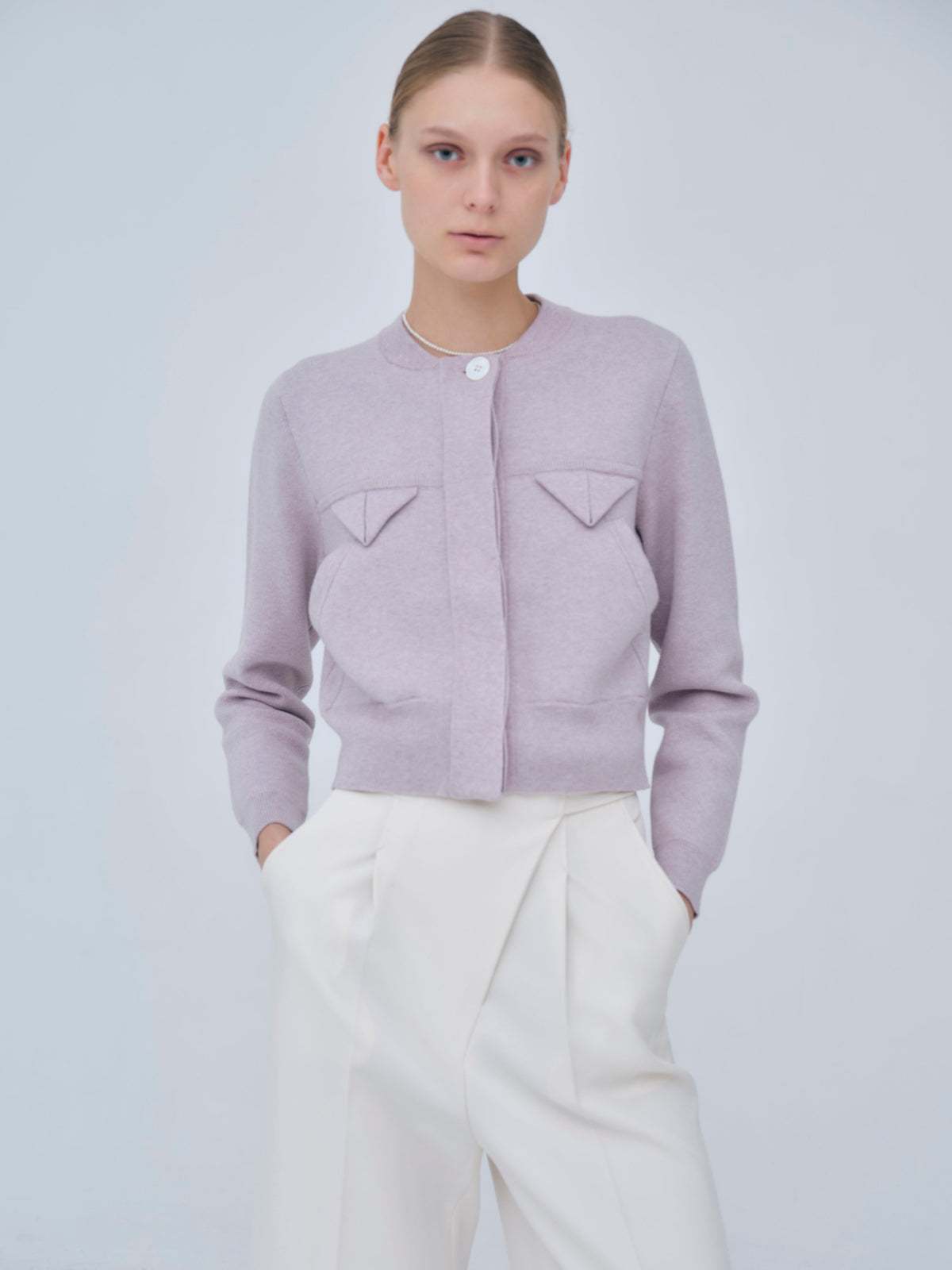 Compact Knit Cashmere Blouson