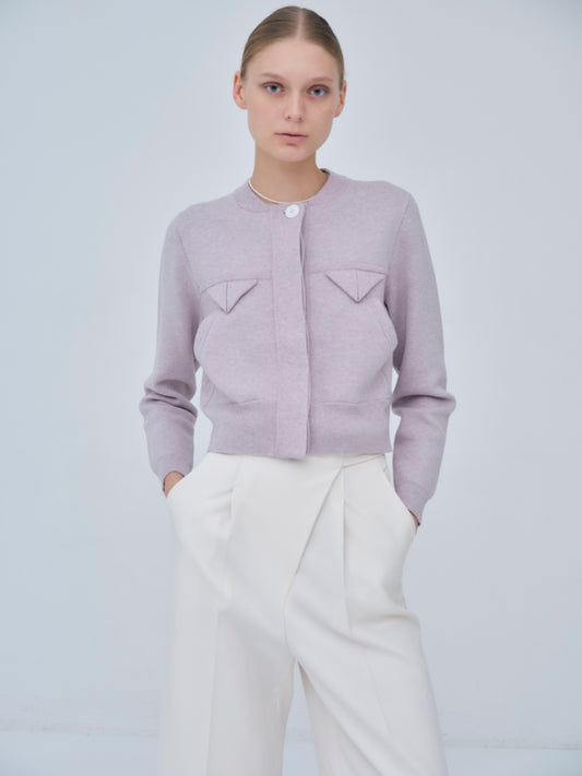Compact Knit Cashmere Blouson