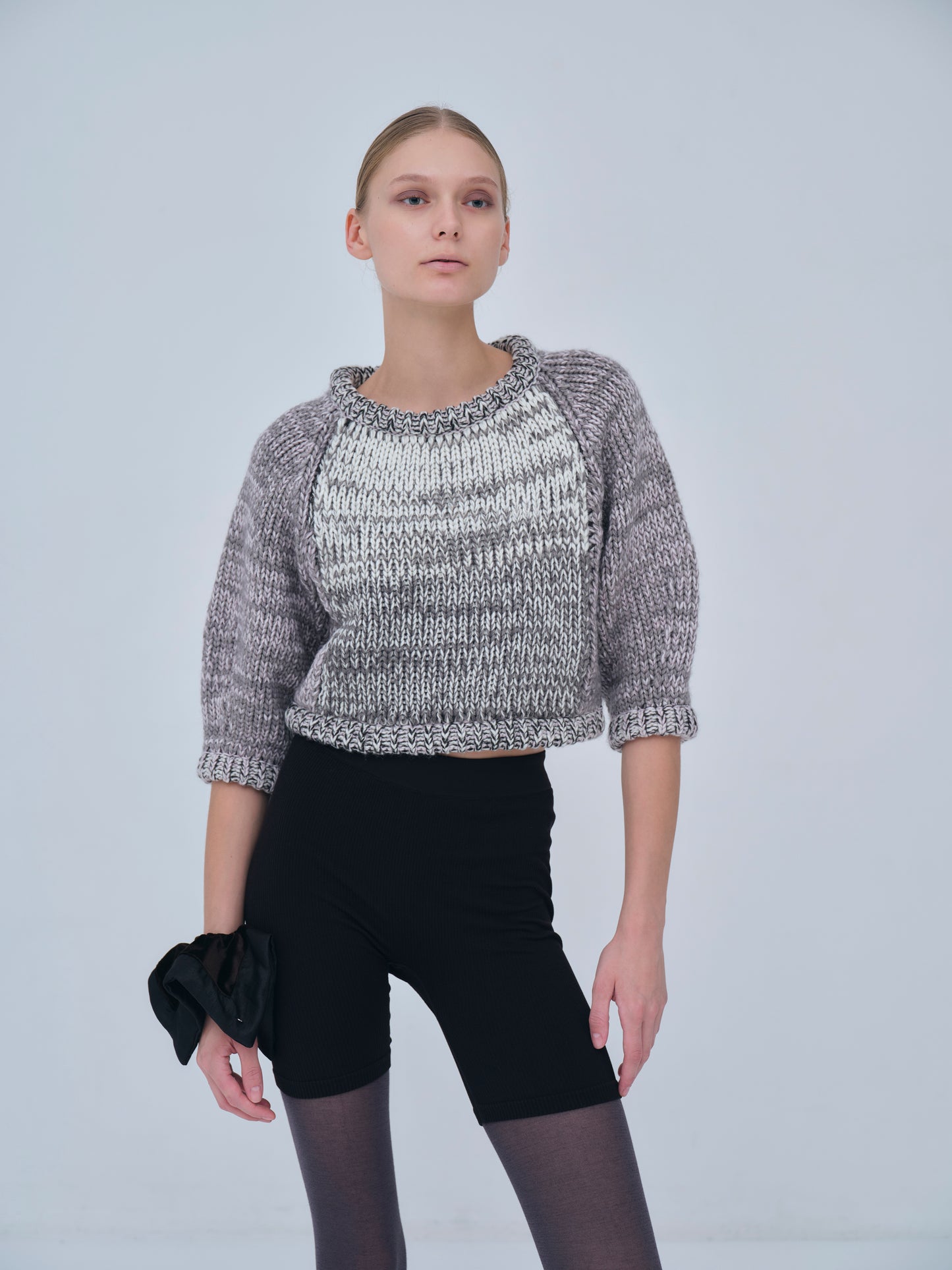 Compact Melange Knit Tops