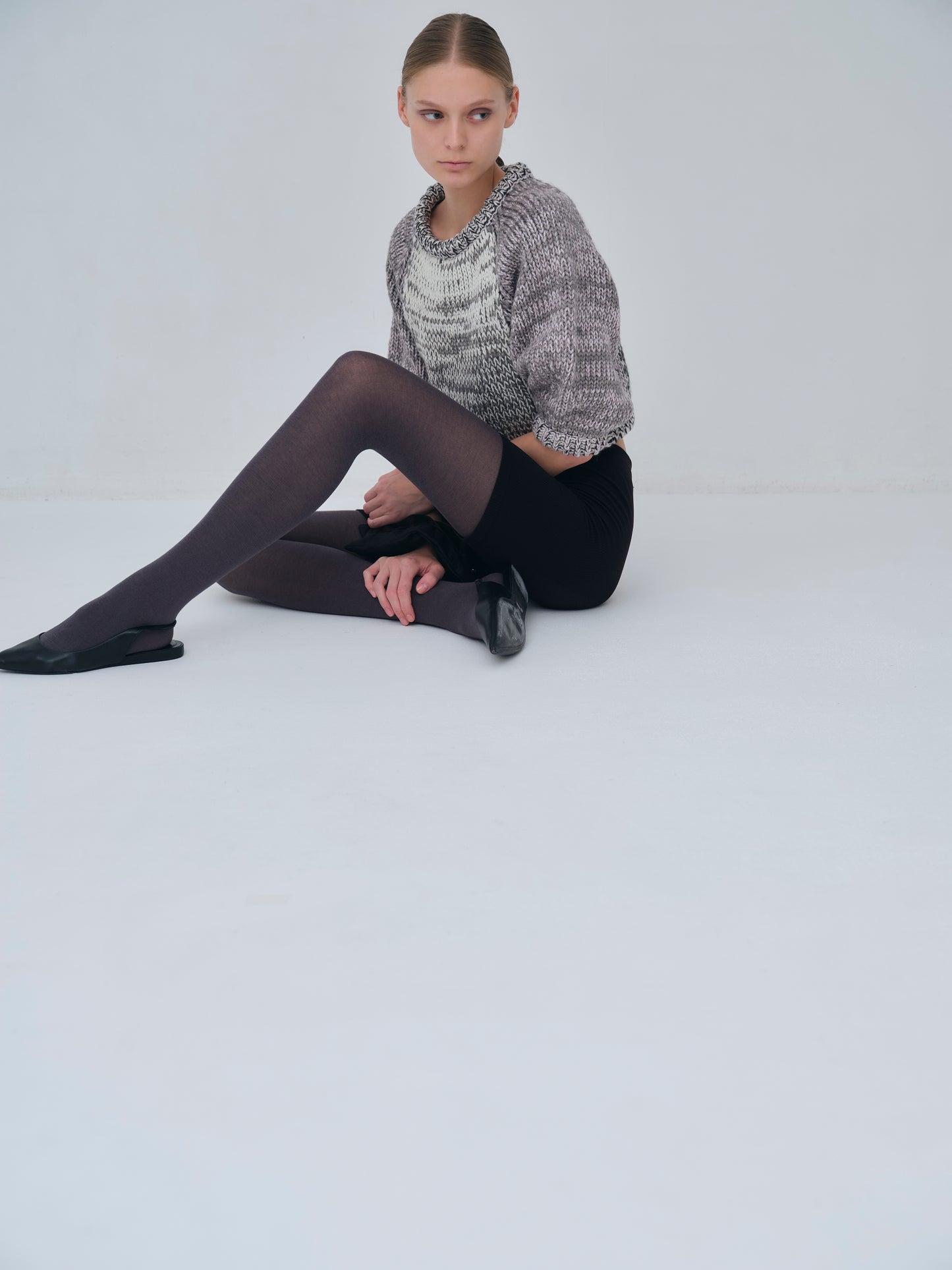 Compact Melange Knit Tops