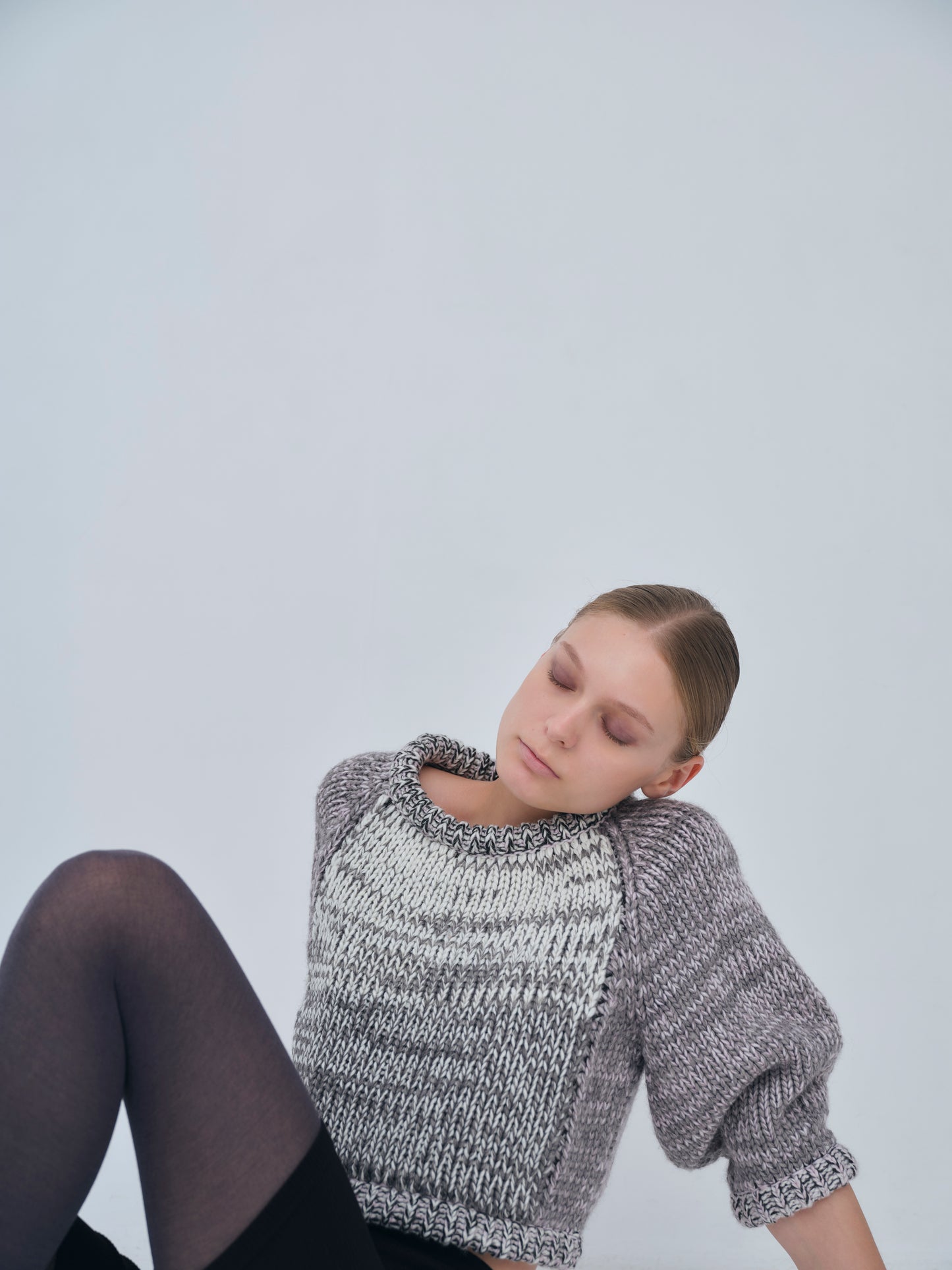 Compact Melange Knit Tops